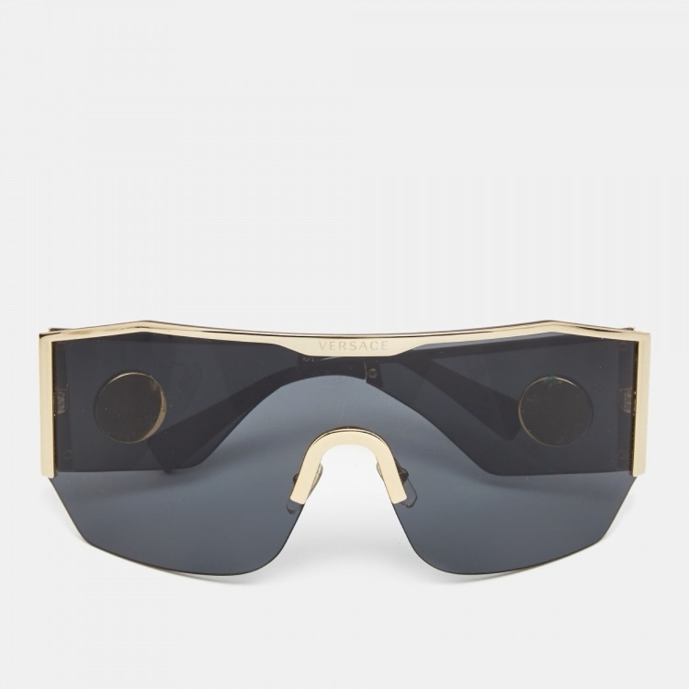 Versace Gold/Black Medusa Shield Sunglasses - Unisex